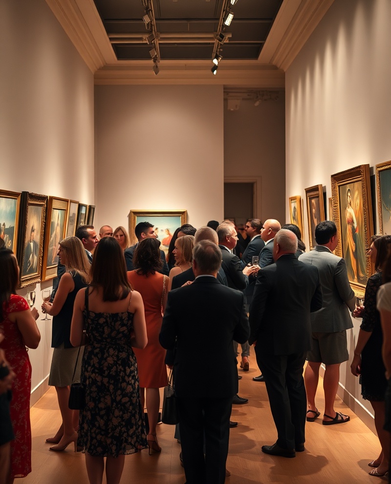 Art gallery opening